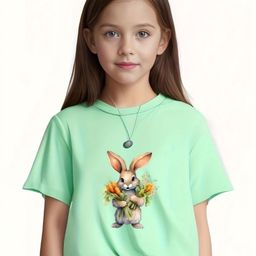 YK Girls Graphic Printed Round Neck T-shirt-picture-40
