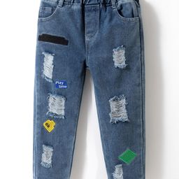 Kookie Kids Denim Washed DistressedJeans - Navy Blue-image-34