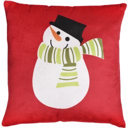 Ultra Pillow Snowman Printed Christmas Themed Cushion Best for Christmas Decor Best for Home Decor Ideal for Gifting During Christmas and New Year (Red) 13x13 Inches-18