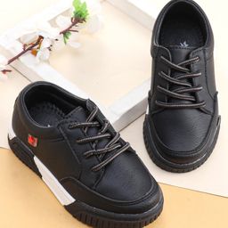 Cute Walk by Babyhug Lace Ups Formal Shoes - Black-image-36
