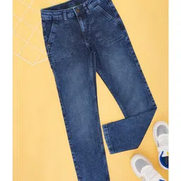 Pantaloons Junior Mild Washed Jeans - Federal Blue-picture-7