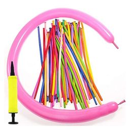 Bubble Trouble New long twisting balloon 200 pc 1 free pump for kids fun/modelling/making animal shape & decorations-2