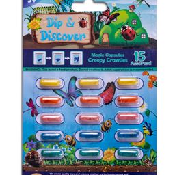 Kimon Toys - Dip & Discover - Grow In Water Magic Capsules - Creepy Crawlies - Pack of 15-22
