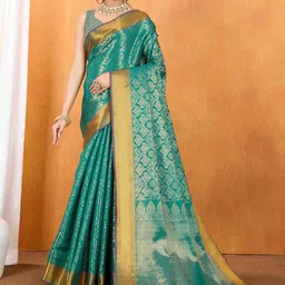 Ishin Woven Design Zari Silk Blend Saree-image-47