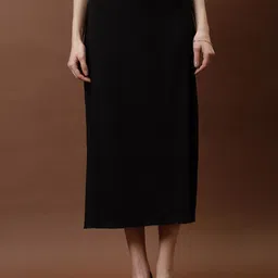 Athena Striped A-Line Pleated Midi Skirt-image-10