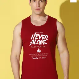 WOOSTRO Pack Of 2 Printed Gym Vests VWS26(ALONE MAROON)(98 WHITE)-image-42