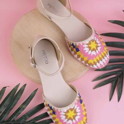 Metro Printed Stiletto Peep Toes-15