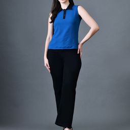 DressBerry Women Solid Shirt Collar Sleeveless Top-image-61