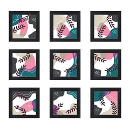RANDOM Pink & Grey 6 and more Piece Synthetic Wood Other Wall Paintings-20