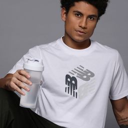 New Balance Brand Logo Printed Pure Cotton T-shirt-image-64