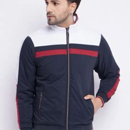 Duke Navy Slim Fit Colour Block Jacket-picture-42