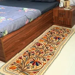 Swadeh Multicolor Wool Woven Saffron Haze Bedside Rug-picture-36
