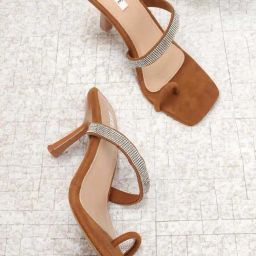 Elle Women's Brown Toe Ring Stilettos-image-5