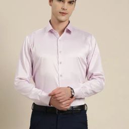 Hancock Lavender Satin Slim Fit Shirt-image-3