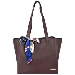 Bagsy Malone Brown Solid Medium Tote Handbag-image-58