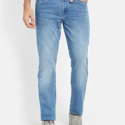 Octave Light Blue Regular Fit Heavily Washed Jeans-image-33