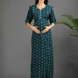 GOLDSTROMS Floral Print Maternity Maxi Dress-image-86
