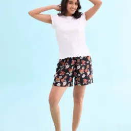 Go Colors! Black Printed Shorts-image-86