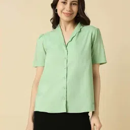 Allen Solly Green Cotton Regular Fit Shirt-image-97