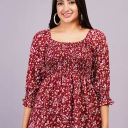 KALINI Floral Bell Sleeve Top-image-41