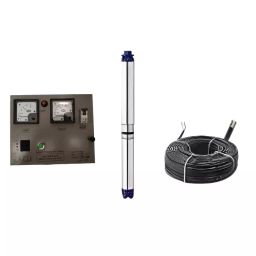 Ashirwad 2 HP 15 Stage Single Phase Borewell Submersible Pump with 60 m Sub Cable and Control Panel-picture-24