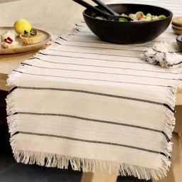 ellementry Vertical Limits Ivory Cotton Table Runner - Set of 1-image-10
