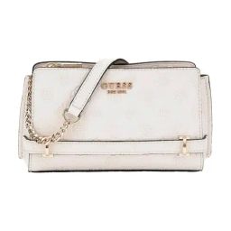 Guess Off White Zarela Logo Cross Body Bag-17