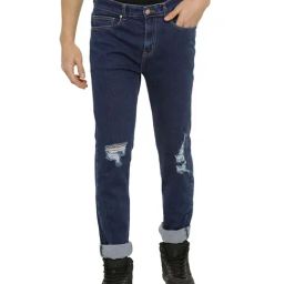 Forever 21 Dark Blue Distressed Jeans-picture-27