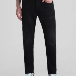 Jack & Jones Black Denim Cotton Slim Fit Jeans-image-53