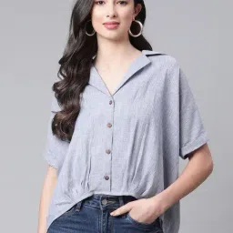 Cottinfab Blue Half Sleeve Rayon Shirt-picture-28