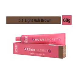 Streax Professional Argan Secret Hair Colourant Cream Light Ash Brown 5.1 - 60 gm-23