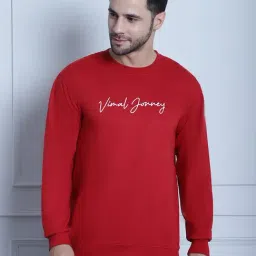 Vimal Jonney Red Regular Fit Printed Sweatshirt-picture-46