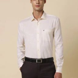 Allen Solly Beige Cotton Slim Fit Shirt-picture-16