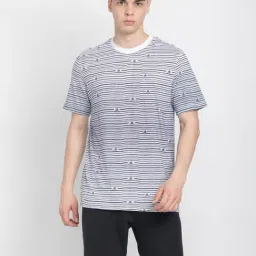Adidas White Regular Fit Striped Sports T-Shirt-picture-30