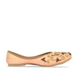 Desi Colour Women's Peach Ethnic Juttis-image-80