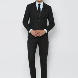Louis Philippe Gods & Kings Black Slim Fit Three Piece Suit-image-53