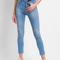Spykar Blue Cotton Mid Rise Jeans-picture-6
