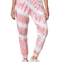 The Souled Store Pink & White Printed Joggers-image-49