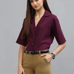 Style Quotient Purple Regular Fit Shirt-image-8