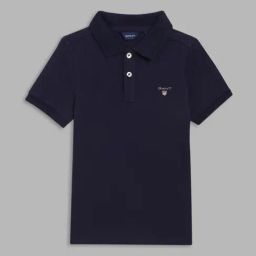 GANT Navy Solid Polo T-shirt-image-7