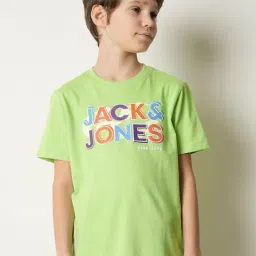 Jack & Jones Junior Green Graphic Print T-Shirt-image-90