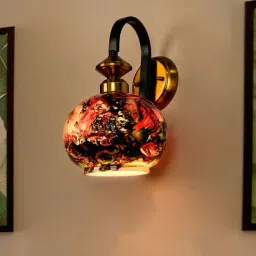 FOS LIGHTING Multicolor Mild Steel Globe-Shaped Wall Light-image-79