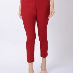 Cantabil Maroon Elasticated Pants-image-48
