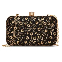 ZOUK Black Floral Small Clutch-image-29