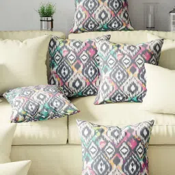 Bianca Multicolor Digitally Printed Cushion Cover - Set Of 5 image 1
