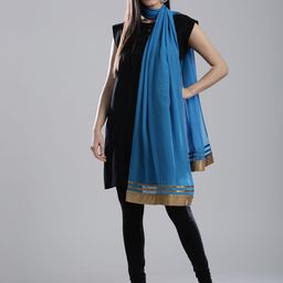 W Blue Solid Dupatta-picture-32