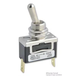 MULTICOMP PRO Toggle Switches SWITCH, TOGGLE, SPST, 20A, 125V, SPC21157-21