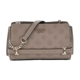 Guess Dark Taupe Zarela Logo Cross Body Bag-image-8