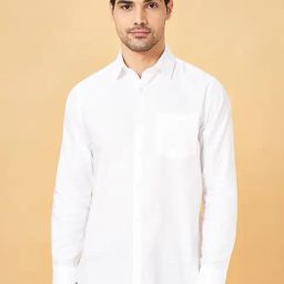 Peregrine By Pantaloons White Regular Fit Shirt-picture-28
