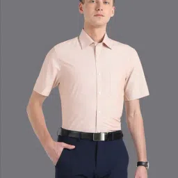 Louis Philippe Beige Cotton Regular Fit Shirt-picture-28